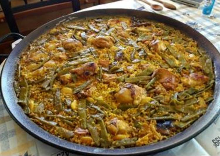 Paella valenciana (de carne) Receta de Empar Cookpad