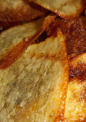 A picture of 🥔chips without frying.In microwave.