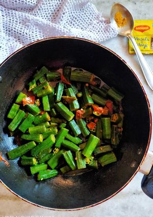 A picture of Masala e Bhindi.