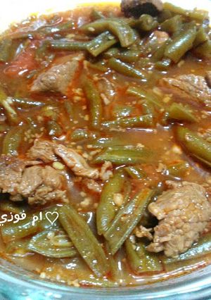 صورة لوصفة فاصوليا خضرا🍅 بصلصة معجون الطماطم🍅