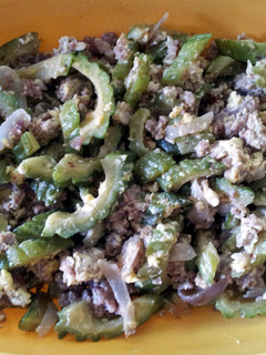 A picture of Sauteed Bitter Melon (Ginisang Ampalaya).