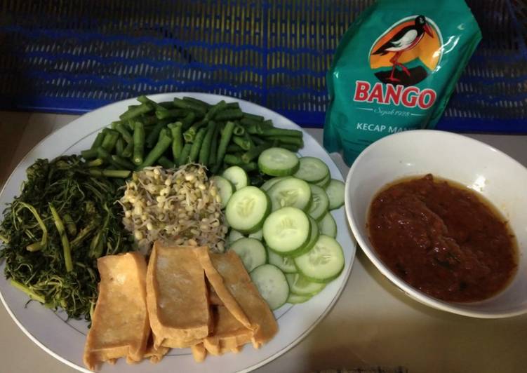 Sayur Lalapan + Sambel pecel Sederhana dan mudah