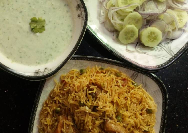 Chicken mtr pulao