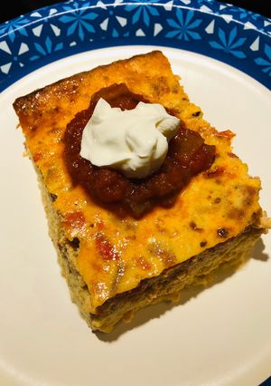 A picture of Fire Roasted Tomato 🍅 Egg 🥚 Bake.