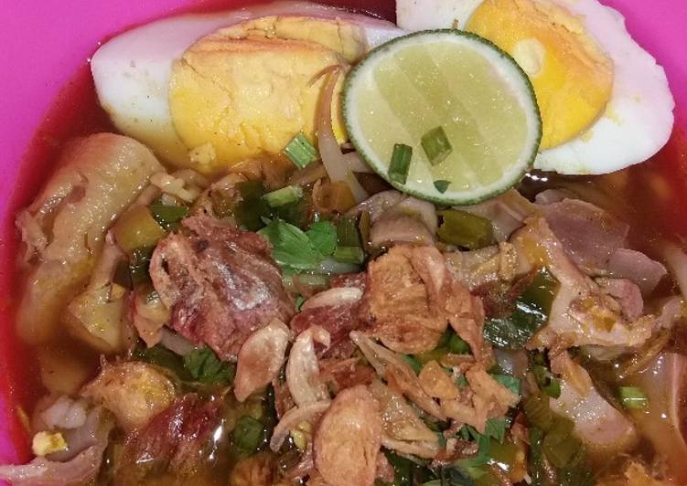 Resep Soto kuning bumbu instan Yang Laziss