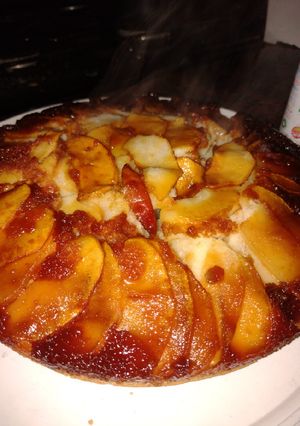 Una foto de Tarta invertida de manzana