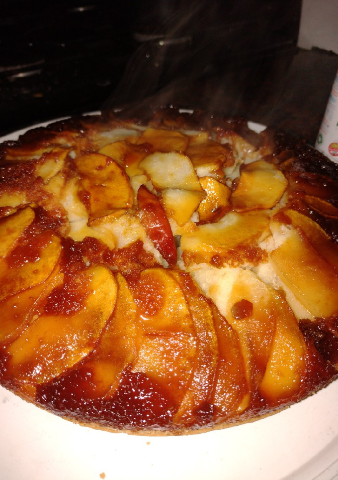 Una foto de Tarta invertida de manzana