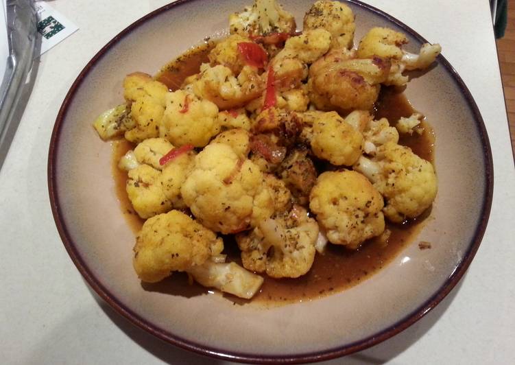 Cauliflower glazed with lemon and Honey