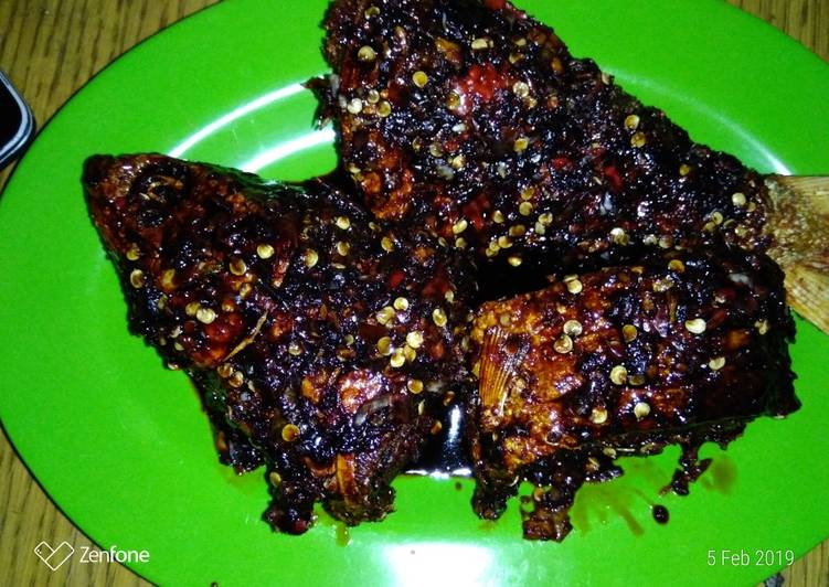 Bandeng goreng sambel kecap mantul..ππ