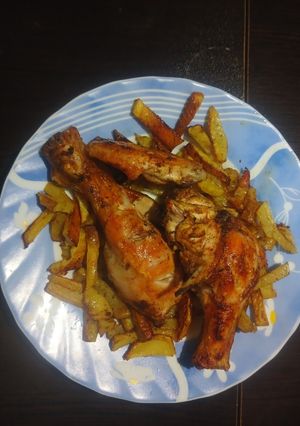 عکسی از دستور مرغ تنوری