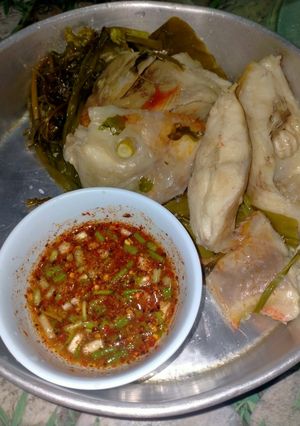 รูปของ ปลาทับทิมนึ่ง (Steamed red tilapia)