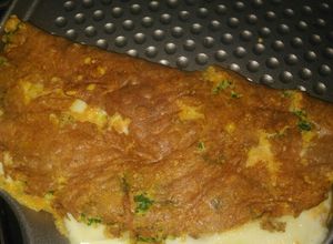 Una foto de Omelette de zapallo y queso con panquequera Essen