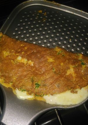 Una foto de Omelette de zapallo y queso con panquequera Essen