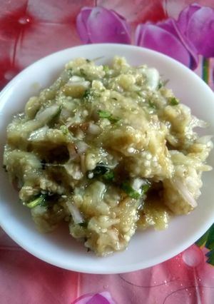 A picture of Baigan Bharta.