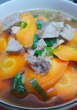 Foto resep Sop daging + wortel simpel