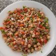 Hoy ensalada de garbanzos con verduras