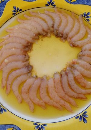 Una foto de Gambas blancas en aceite