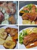 Muslos de Pollo al Horno con Verduras y Manzanas
