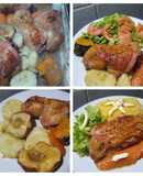 Muslos de Pollo al Horno con Verduras y Manzanas