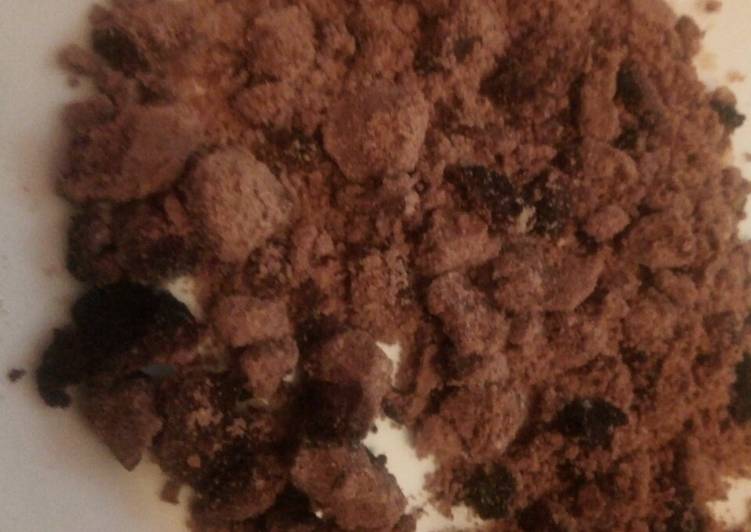 Créer des étapes Pâte crumble au cacao parfait