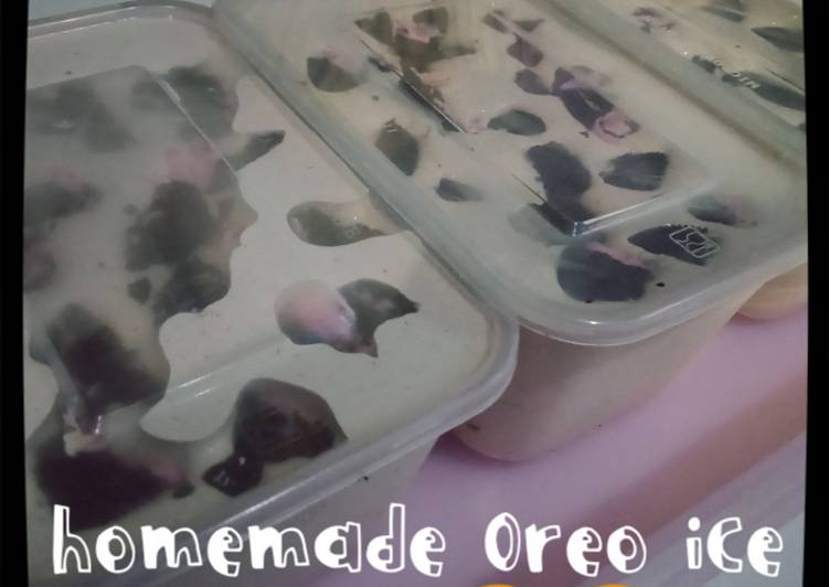 Cara Gampang mengolah Homemade Oreo Ice Cream, Lezat Sekali