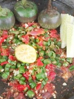 Foto resep Sambel pencok kacang panjang