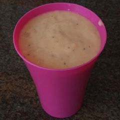 Banana, pineapple and passion smoothie A picture of Banana, pineapple and passion smoothie.