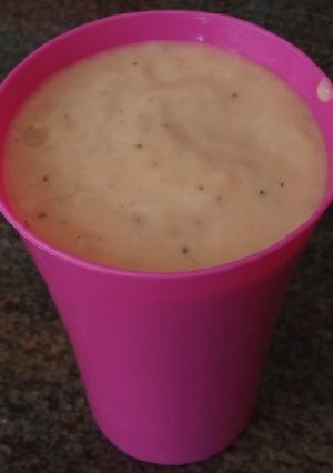 A picture of Banana, pineapple and passion smoothie.