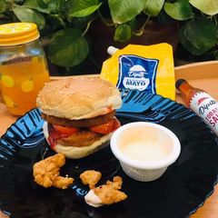 A picture of Double patty with a secret sauce.