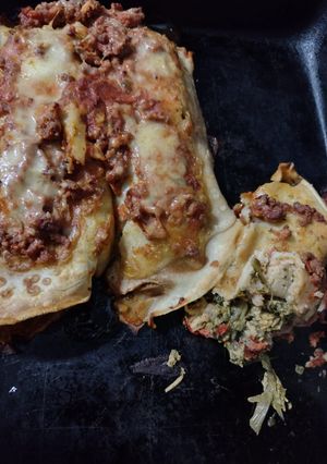Una foto de Canelones de verdura sin ricota