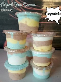 Foto resep Whiped Ice Cream Rainbow