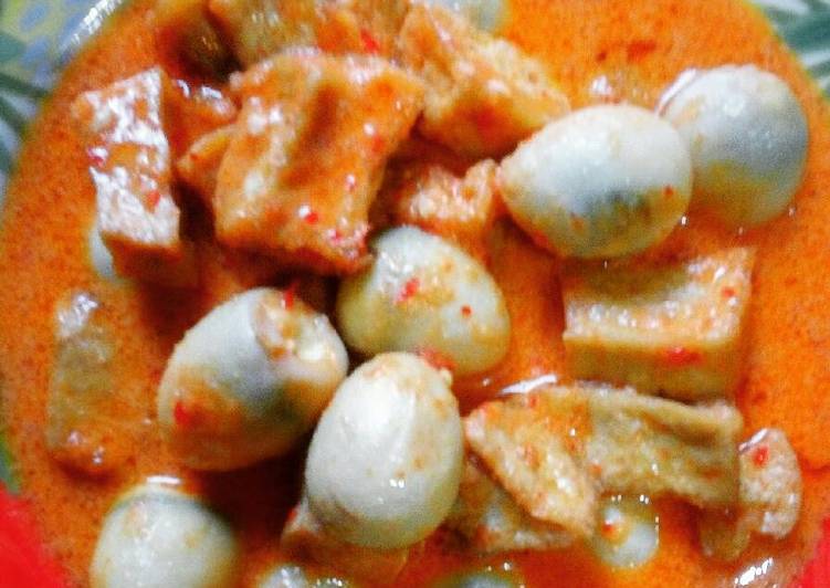 Tahu Telor Puyuh Kuah Santan