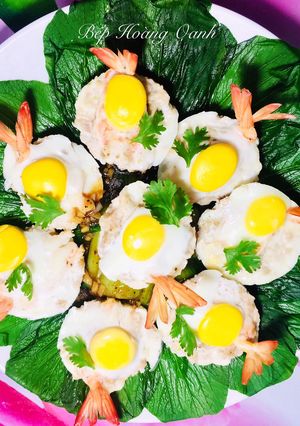Hình của món Tôm Thịt Hấp Trứng.