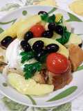 Pancotto con patate, uova e olive