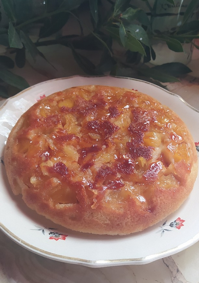 Una foto de Tarta de manzana fácil y rápida en sartén