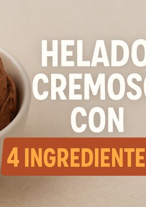 Una foto de Helado cremoso con 4 ingredientes:
