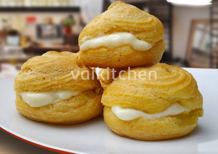 Bagaimana Menyiapkan Kue Sus Isi Vla Tanpa Rhum/Choux Puffs, Menggugah Selera