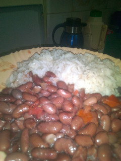 A picture of Rice and beans.