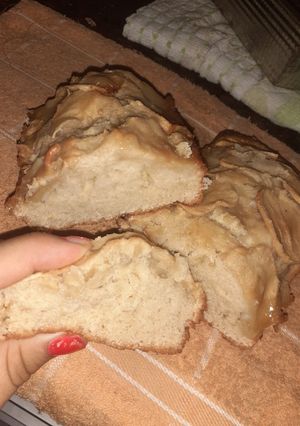 Una foto de Budín de vainilla con manzanas