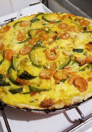 Una foto de Tarta de zapallitos y zanahorias