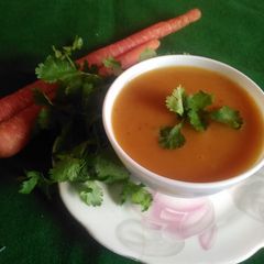 A picture of Carrot ginger soup.