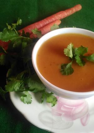A picture of Carrot ginger soup.