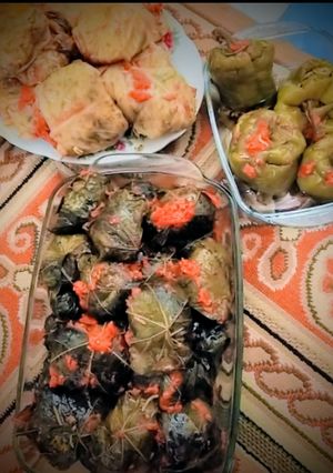 عکسی از دستور دلمه برگ مو و کلم خوشمزه