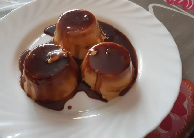 Flan de turrón blando