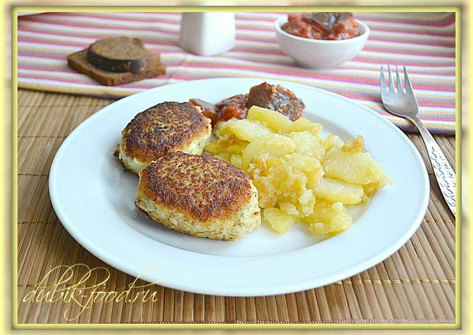 Рыбные котлеты с геркулесом