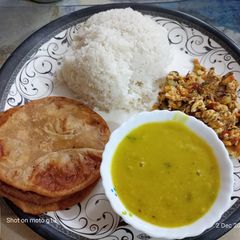 A picture of Leftover salad with egg bhurji.