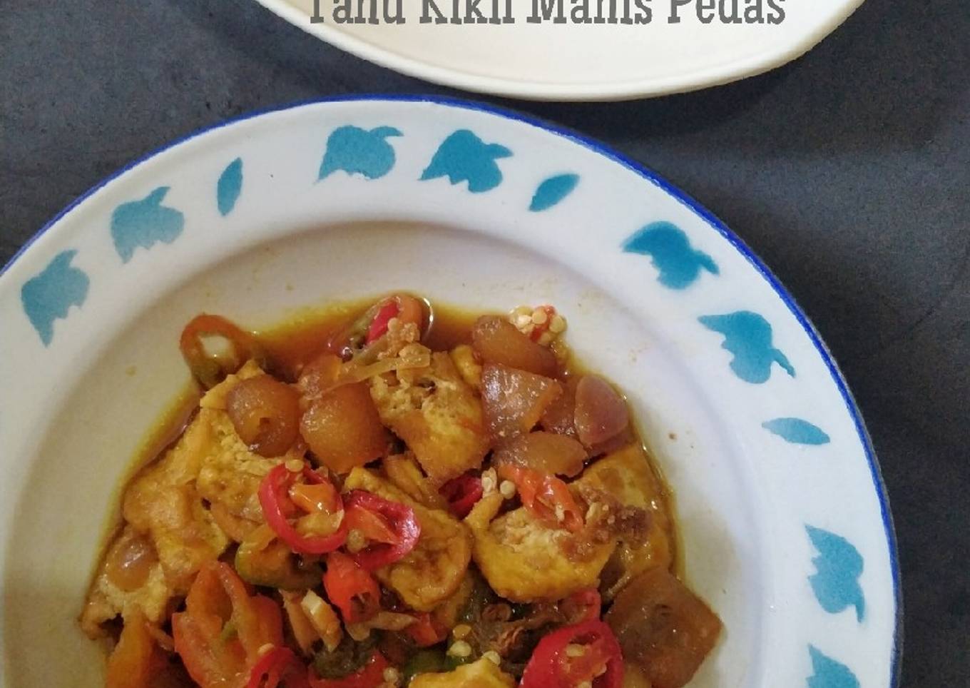 Tahu Kikil Kecap Pedas Manis
