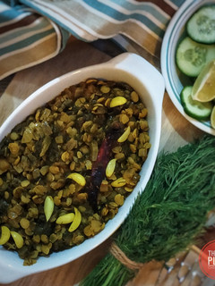 A picture of Dill leaves lentil curry | Suva-toordal bhaji | Sabsige soppina palya.