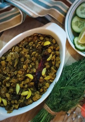 A picture of Dill leaves lentil curry | Suva-toordal bhaji | Sabsige soppina palya.