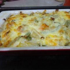 A picture of Pumpkin, Beans and Potato Casserole.
